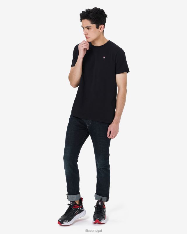 PPH0J2581 preto FILA fila fila men\s Heritage Badge 20 Tee Black