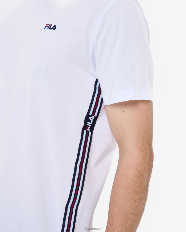 PPH0J2582 branco FILA camiseta fila elias masculina branca