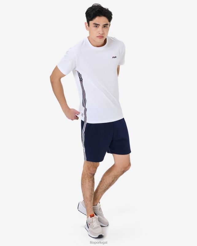 PPH0J2582 branco FILA camiseta fila elias masculina branca