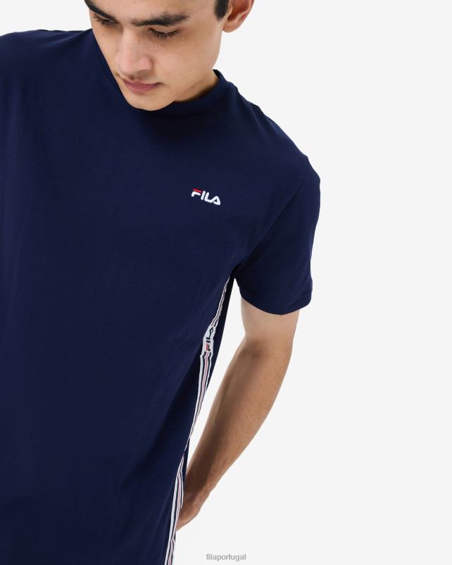 PPH0J2585 nova marinha FILA camiseta elias masculina nova fila azul