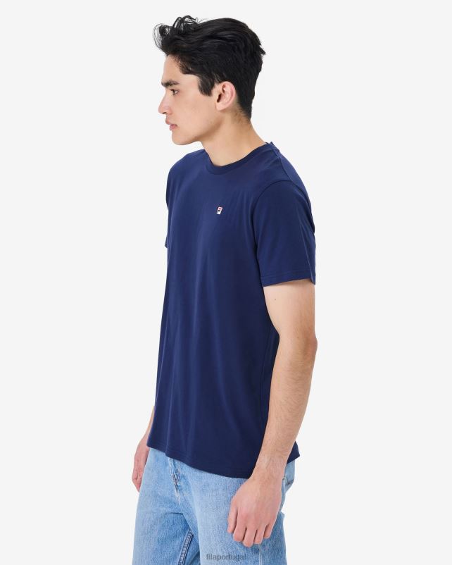 PPH0J2586 nova marinha FILA camiseta fila azul masculina Heritage Badge 20