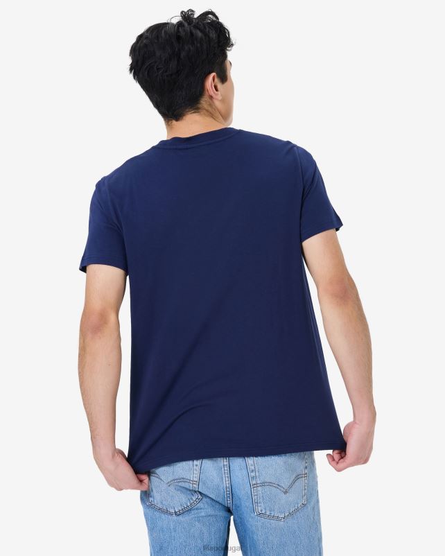PPH0J2586 nova marinha FILA camiseta fila azul masculina Heritage Badge 20