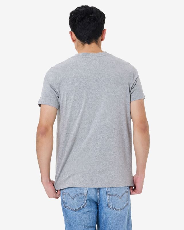 PPH0J2587 mármore cinza FILA fila fila men\s Heritage Badge 20 Tee Grey Marle