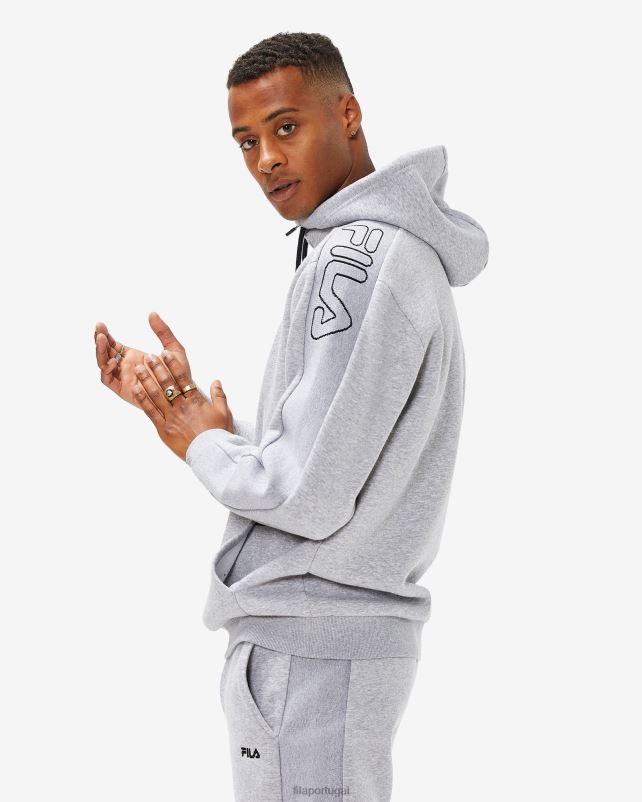 PPH0J2614 mármore cinza FILA fila grey marle jay qtr zip masculino