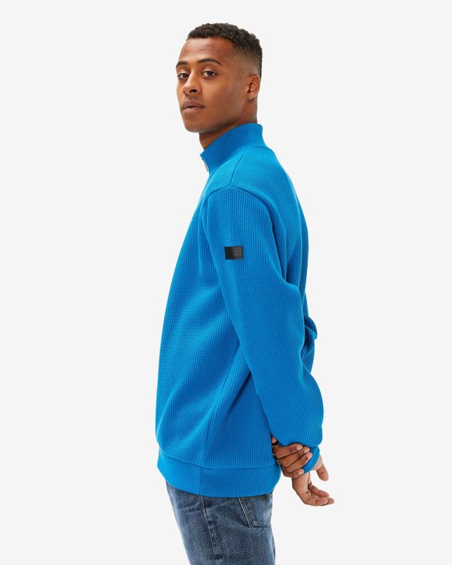 PPH0J2628 azul de míconos FILA emblema mykonos blue masculino 20 qtr zip fila