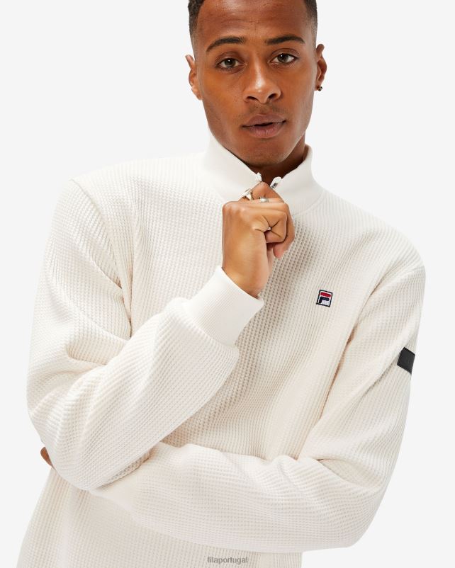 PPH0J2629 Creme de coco FILA fila masculino badge 20 qtr zip coco creme