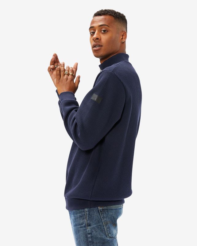 PPH0J2633 nova marinha FILA emblema masculino 20 qtr zip nova fila azul