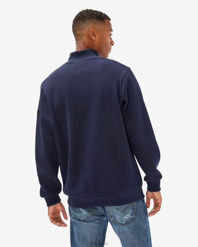 PPH0J2633 nova marinha FILA emblema masculino 20 qtr zip nova fila azul