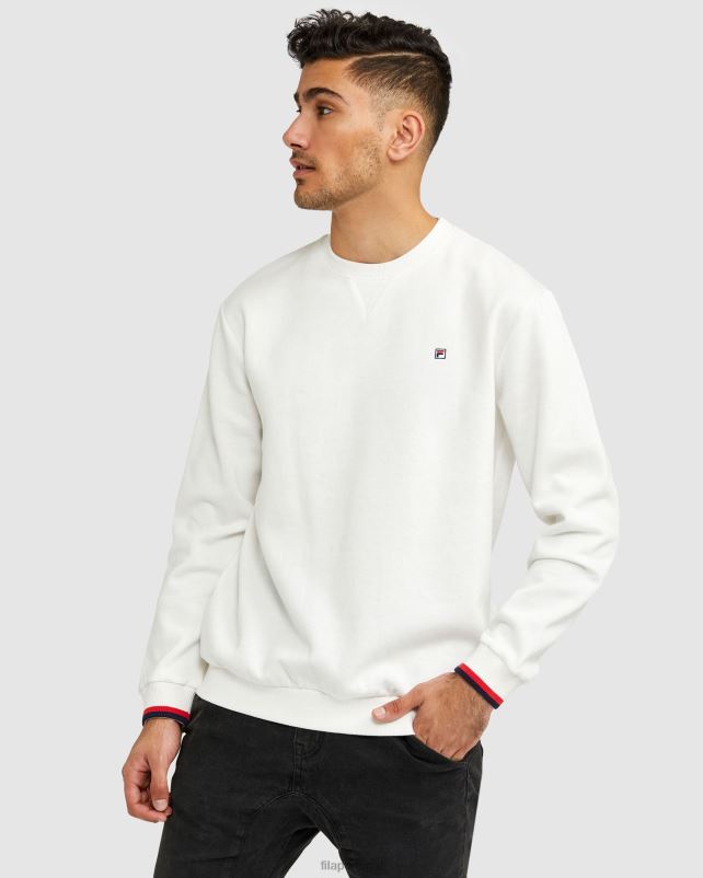 PPH0J2640 asilo branco FILA branco assylum unissex distintivo tripulação fila