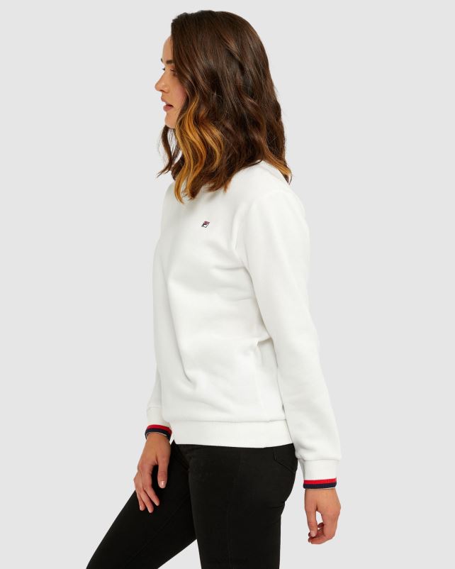 PPH0J2640 asilo branco FILA branco assylum unissex distintivo tripulação fila