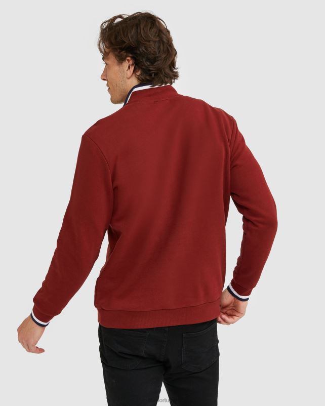 PPH0J2642 tijolo FILA emblema masculino qtr zip fila brick