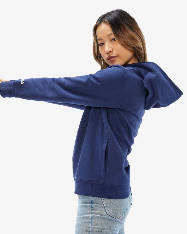 PPH0J2653 nova marinha FILA fila unissex badge 20 zip capuz novo azul marinho