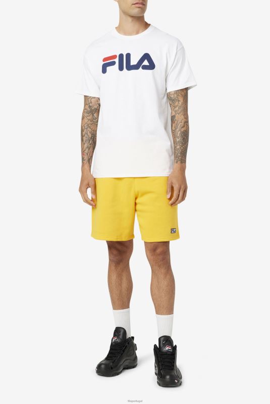 PPH0J269 branco/marinho/vermelho FILA camiseta masculina com logo fila branco/marinho/vermelho