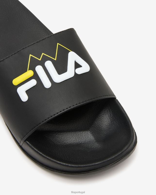 PPH0J2693 Preto amarelo FILA fila unissex fila seceda slide preto/amarelo