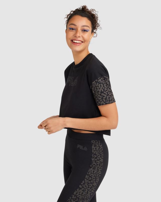 PPH0J2805 preto FILA camiseta fila preta feminina