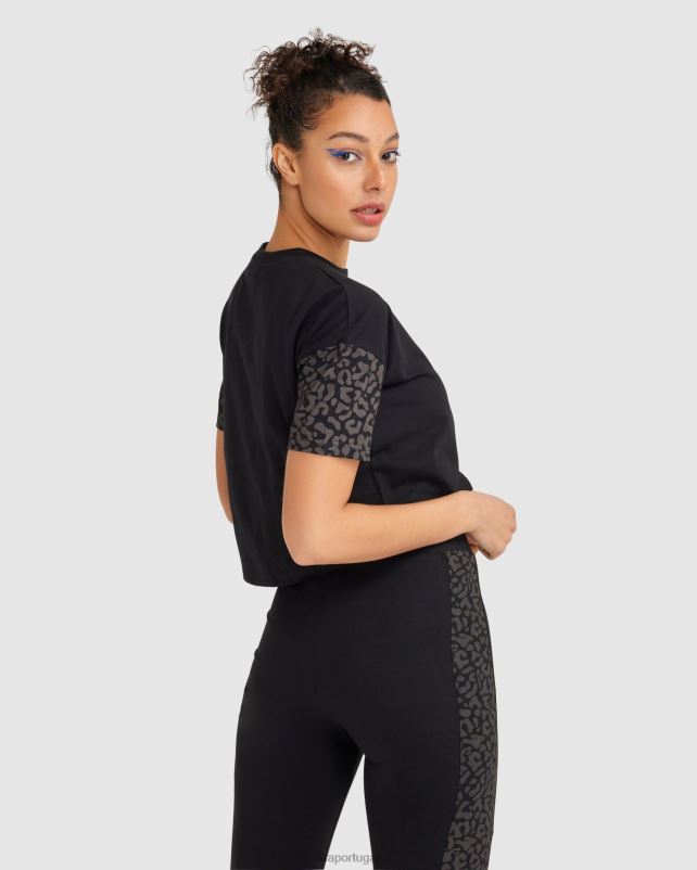 PPH0J2805 preto FILA camiseta fila preta feminina