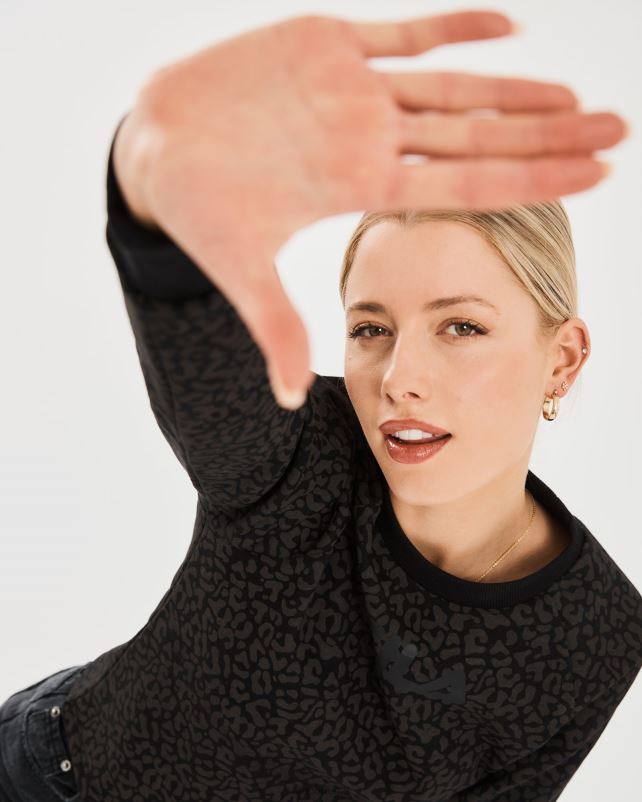 PPH0J2808 preto FILA fila crew volta feminino preto