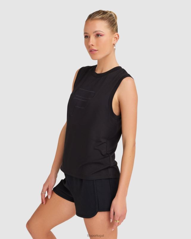 PPH0J2812 preto FILA regata fila spencer preta feminina