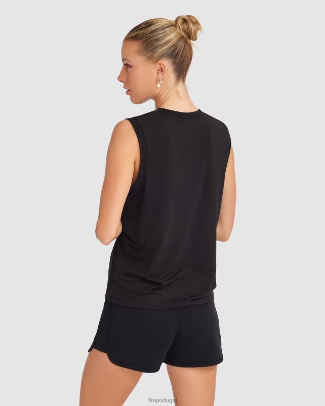 PPH0J2812 preto FILA regata fila spencer preta feminina