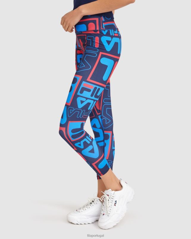 PPH0J2827 nova marinha FILA meia-calça fila feminina anja azul marinho