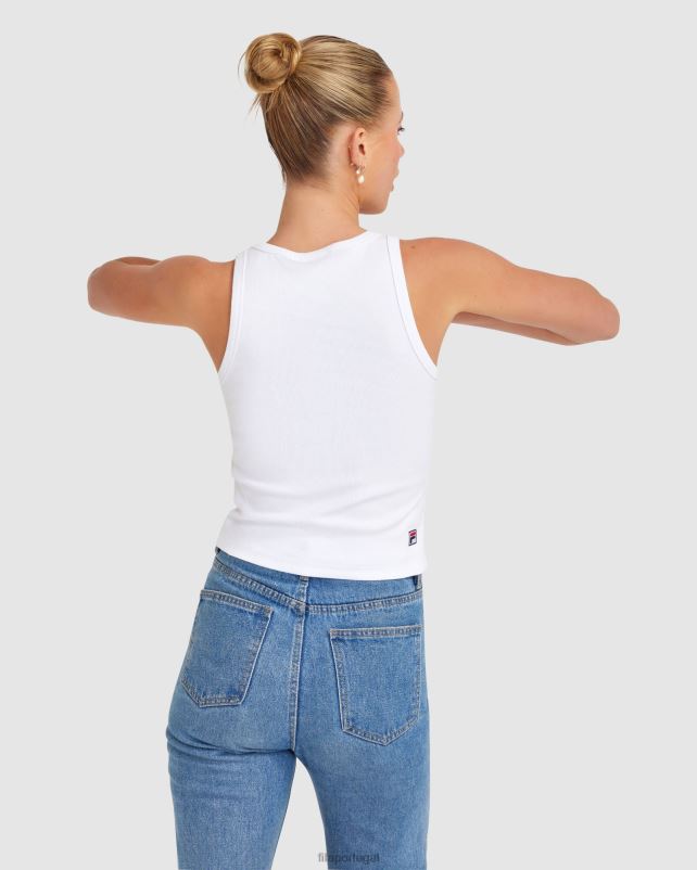 PPH0J2829 branco FILA regata feminina fila cinzia rib