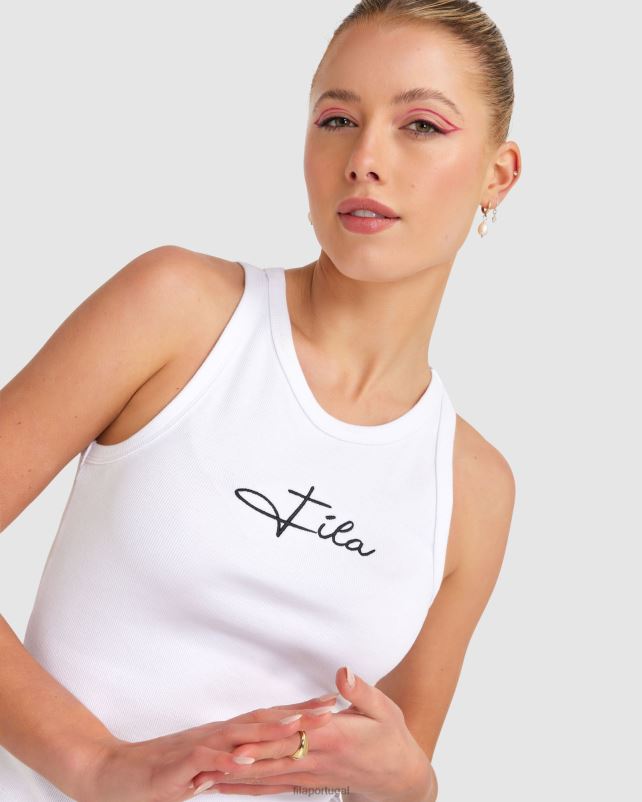PPH0J2829 branco FILA regata feminina fila cinzia rib