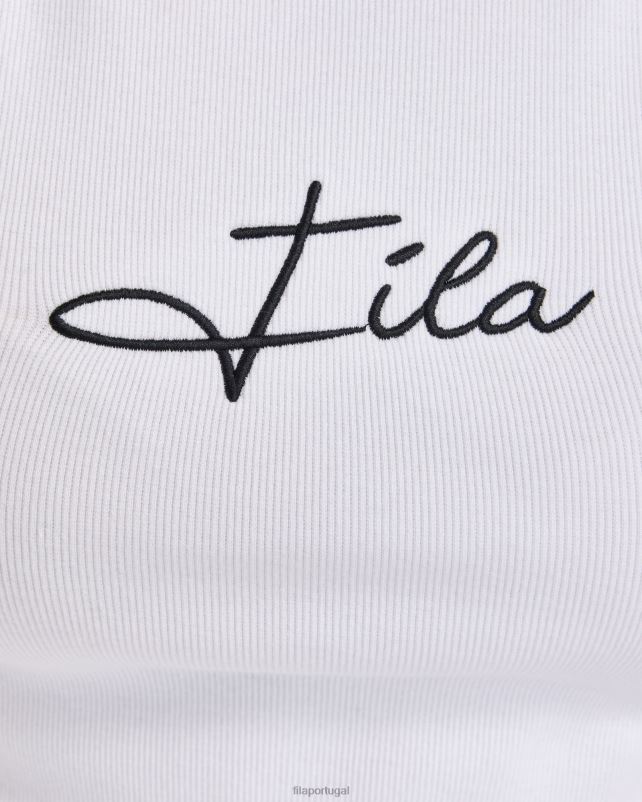 PPH0J2829 branco FILA regata feminina fila cinzia rib