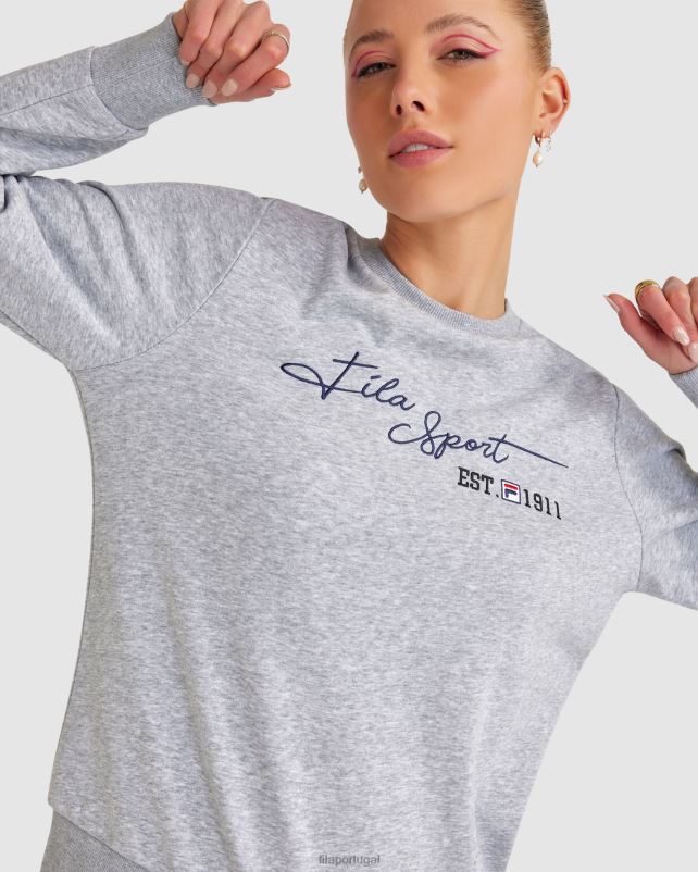 PPH0J2834 mármore cinza FILA cinzia crew feminino fila cinza marle