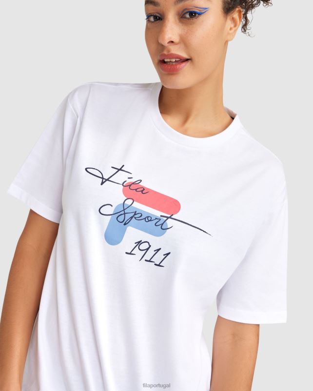 PPH0J2837 branco FILA camiseta cinzia feminina branca fila