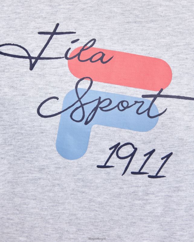 PPH0J2838 mármore cinza claro FILA camiseta cinzia feminina cinza claro marle fila