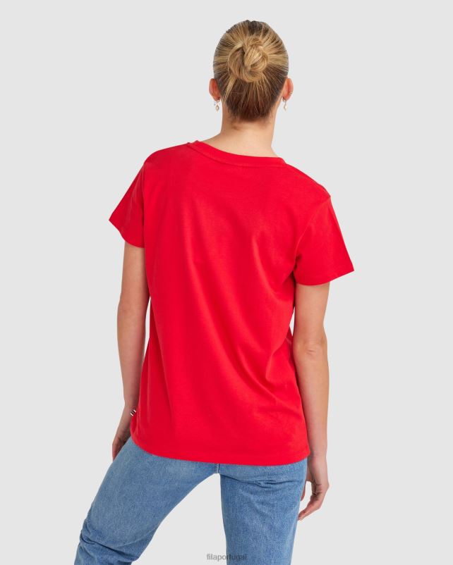 PPH0J2845 vermelho FILA camiseta fila imogen feminina vermelha