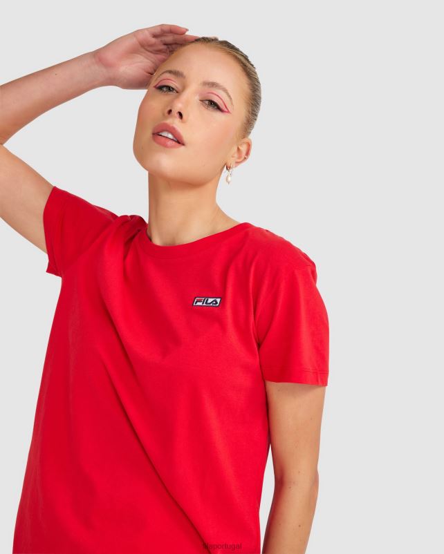 PPH0J2845 vermelho FILA camiseta fila imogen feminina vermelha