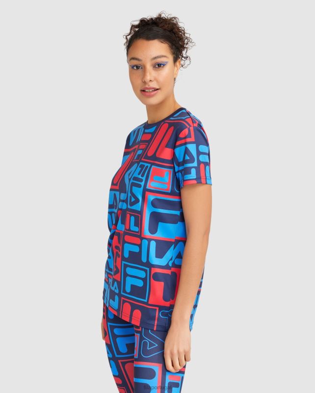 PPH0J2854 nova marinha FILA camiseta fila feminina anja