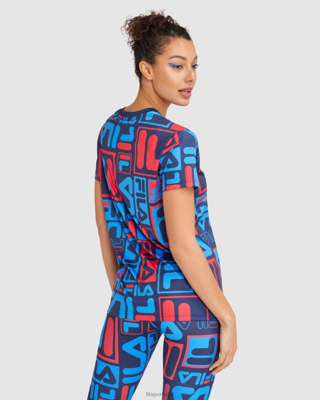 PPH0J2854 nova marinha FILA camiseta fila feminina anja