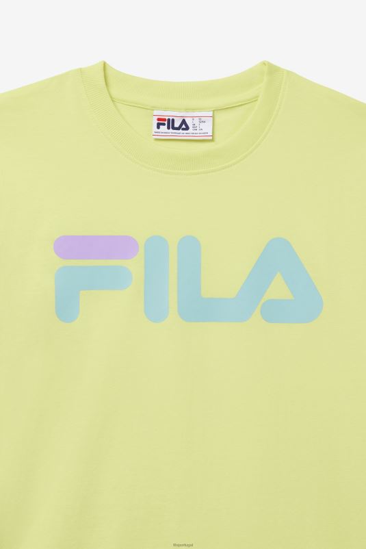 PPH0J287 amarelo limão claro FILA camiseta águia masculina fila amarelo pálido