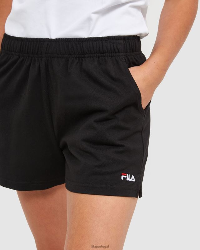PPH0J2871 preto FILA shorts fila classic feminino preto