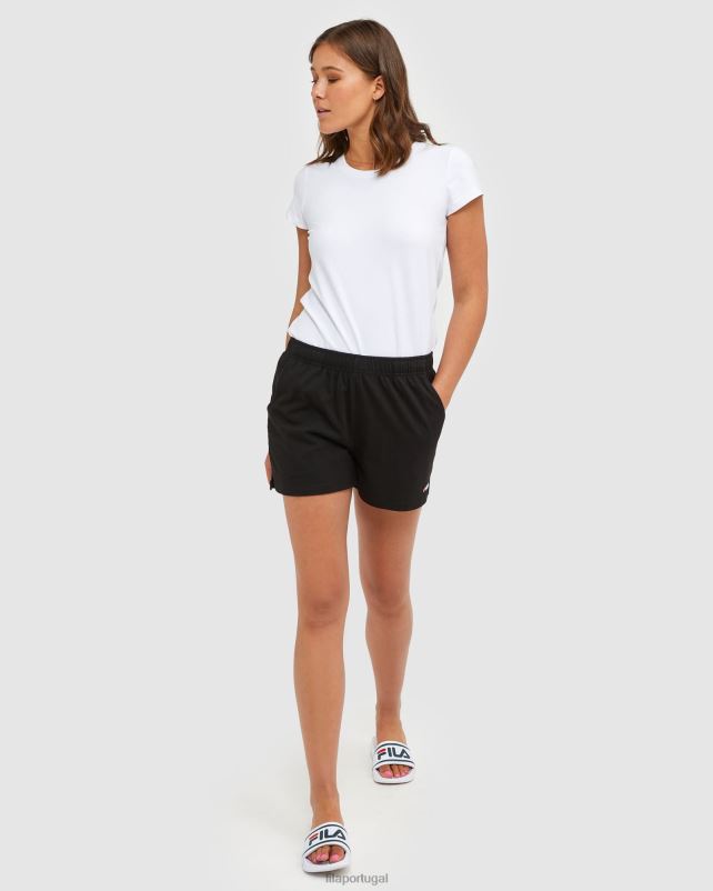 PPH0J2871 preto FILA shorts fila classic feminino preto