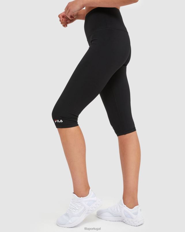 PPH0J2876 preto FILA meia capri feminina clássica fila preta