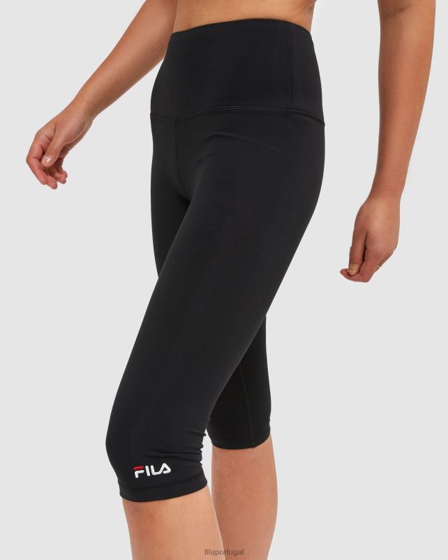 PPH0J2876 preto FILA meia capri feminina clássica fila preta