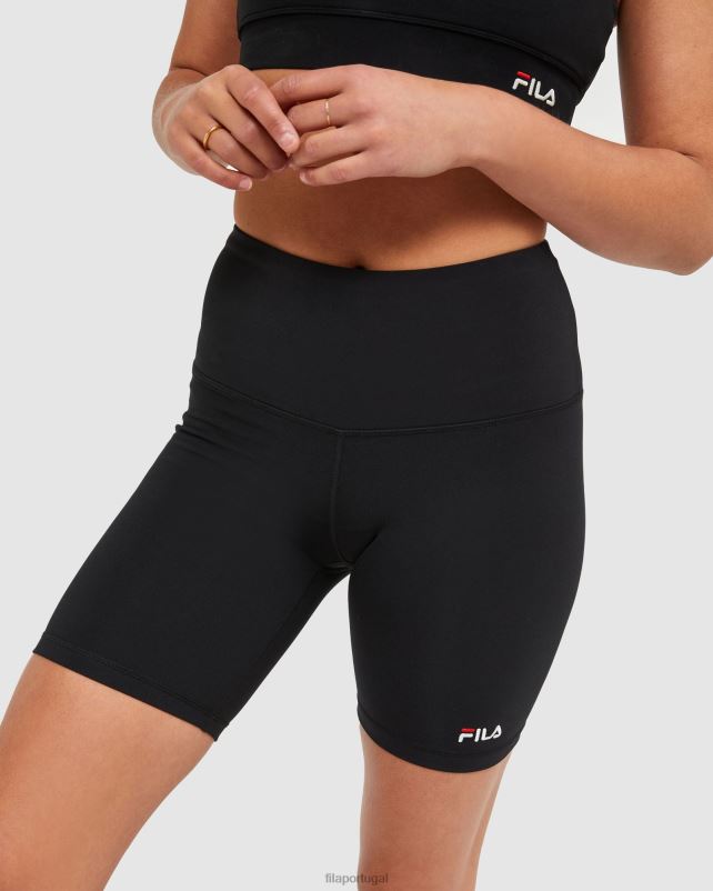 PPH0J2882 preto FILA bermuda bike feminina clássica fila preto