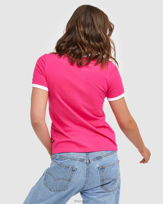 PPH0J2897 beterraba FILA camiseta ringer feminina clássica fila de beterraba
