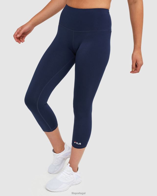 PPH0J2900 nova marinha FILA meia-calça 3/4 feminina clássica fila new navy