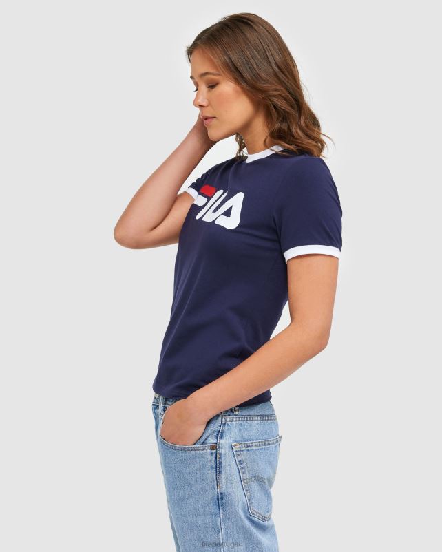 PPH0J2902 nova marinha FILA camiseta fila new Navy Classic feminina