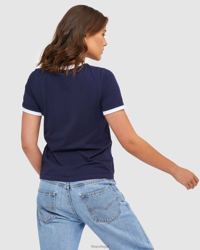PPH0J2902 nova marinha FILA camiseta fila new Navy Classic feminina