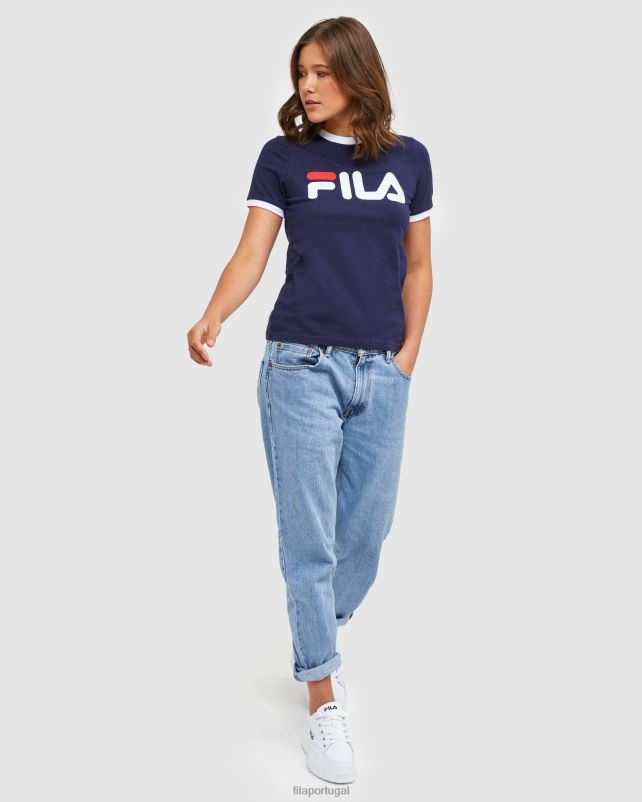 PPH0J2902 nova marinha FILA camiseta fila new Navy Classic feminina