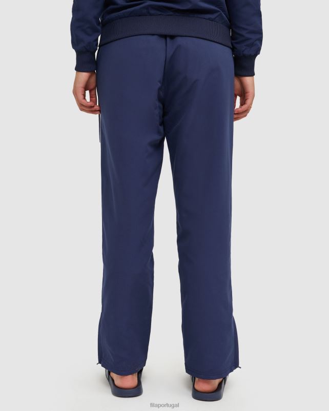 PPH0J2904 nova marinha FILA nova calça de microfibra feminina clássica azul marinho fila