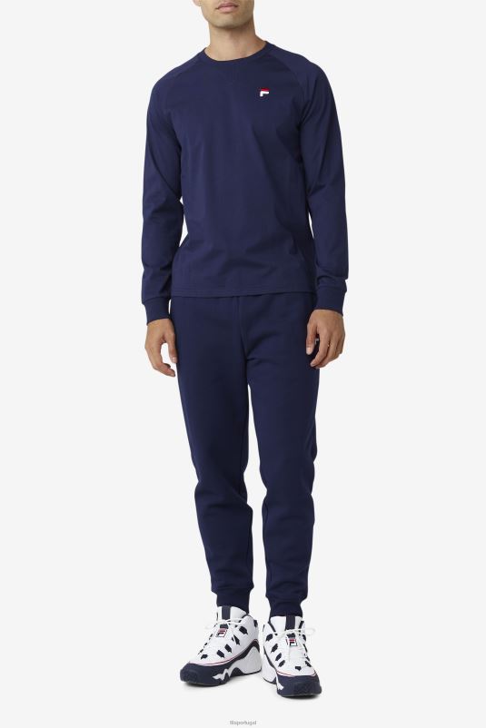 PPH0J291 casaco de lã FILA camiseta fila flynn manga longa peacoat