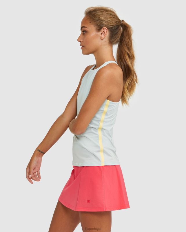 PPH0J2918 cinza/sol FILA fila regata com gola alta racerback fila cinza/sunshine