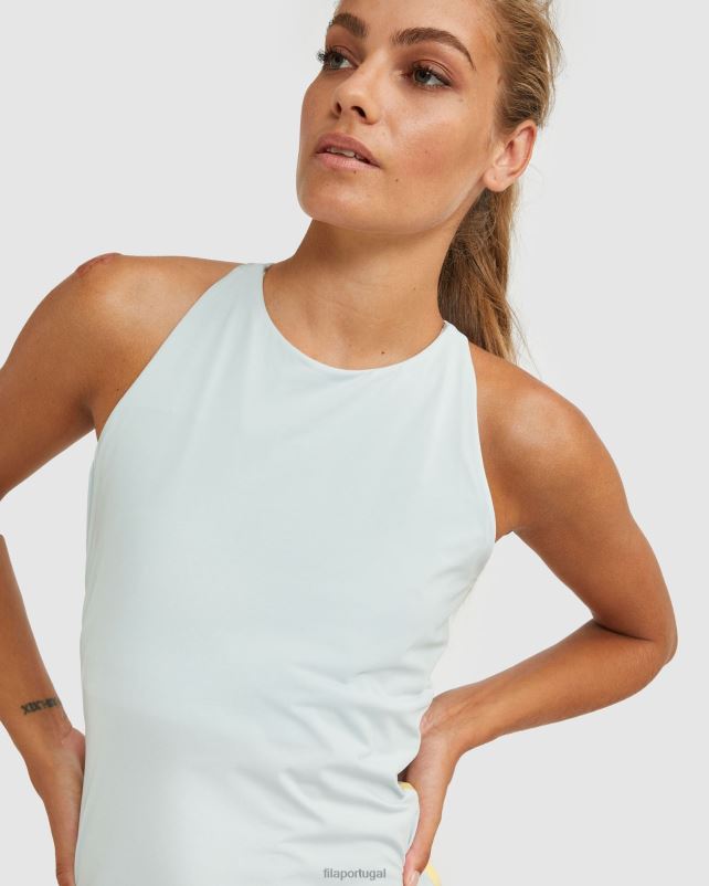 PPH0J2918 cinza/sol FILA fila regata com gola alta racerback fila cinza/sunshine