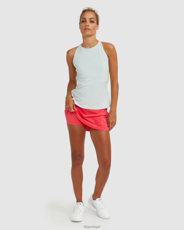 PPH0J2918 cinza/sol FILA fila regata com gola alta racerback fila cinza/sunshine